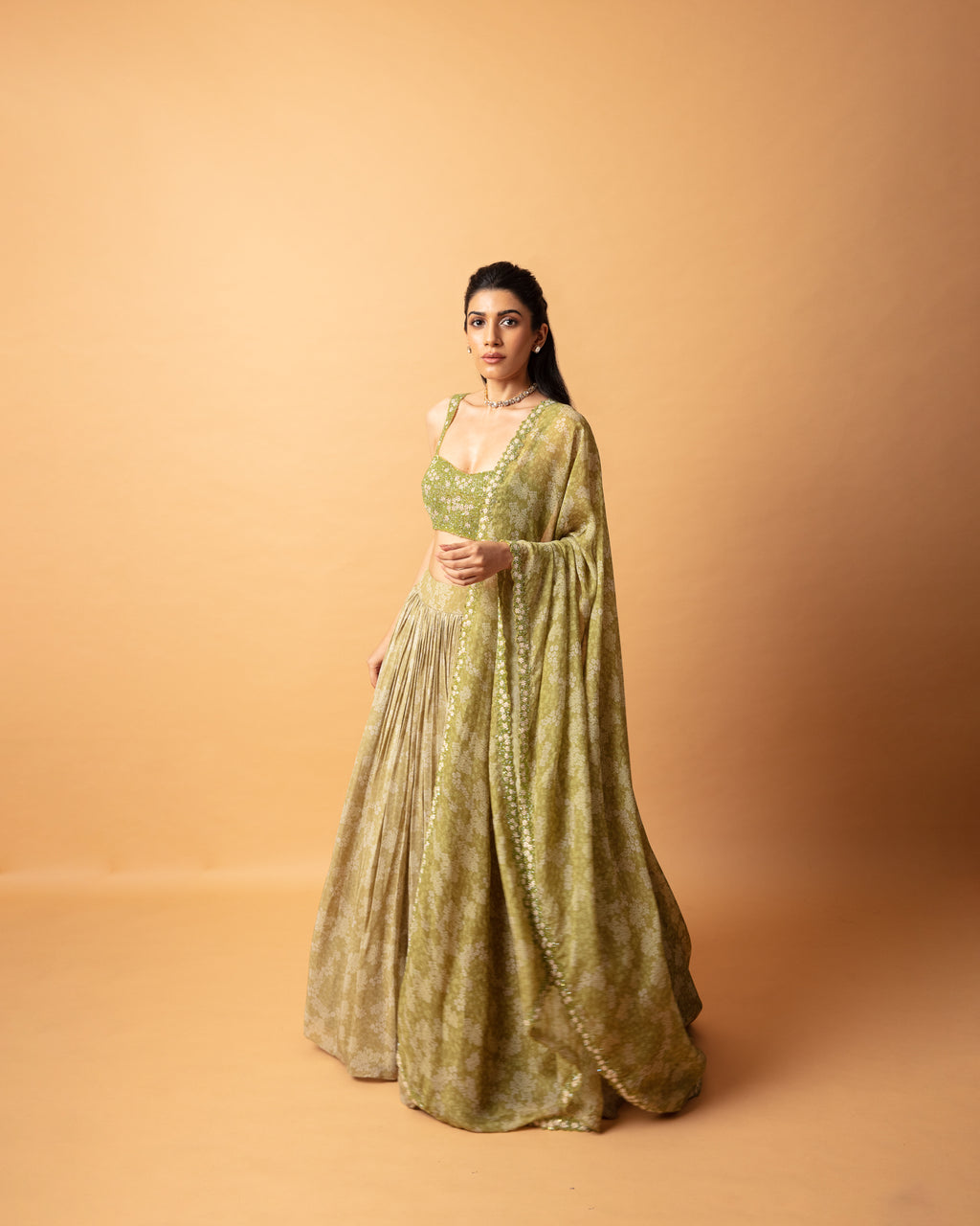 Green Lehenga Set
