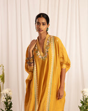 Load image into Gallery viewer, Mustard Kaftan Kurta + T pants
