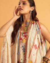 Load image into Gallery viewer, Beige asymmetrical jacket + inner + pants
