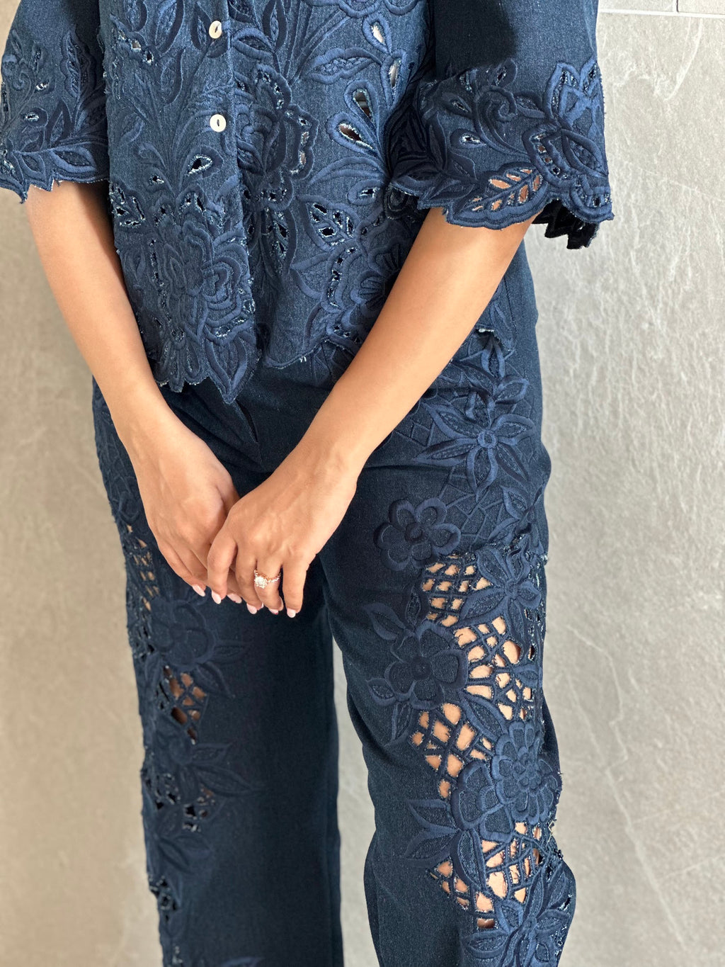 Dark blue pants