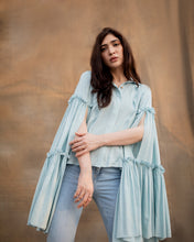 Load image into Gallery viewer, Angel sleeve shirt - Blue
