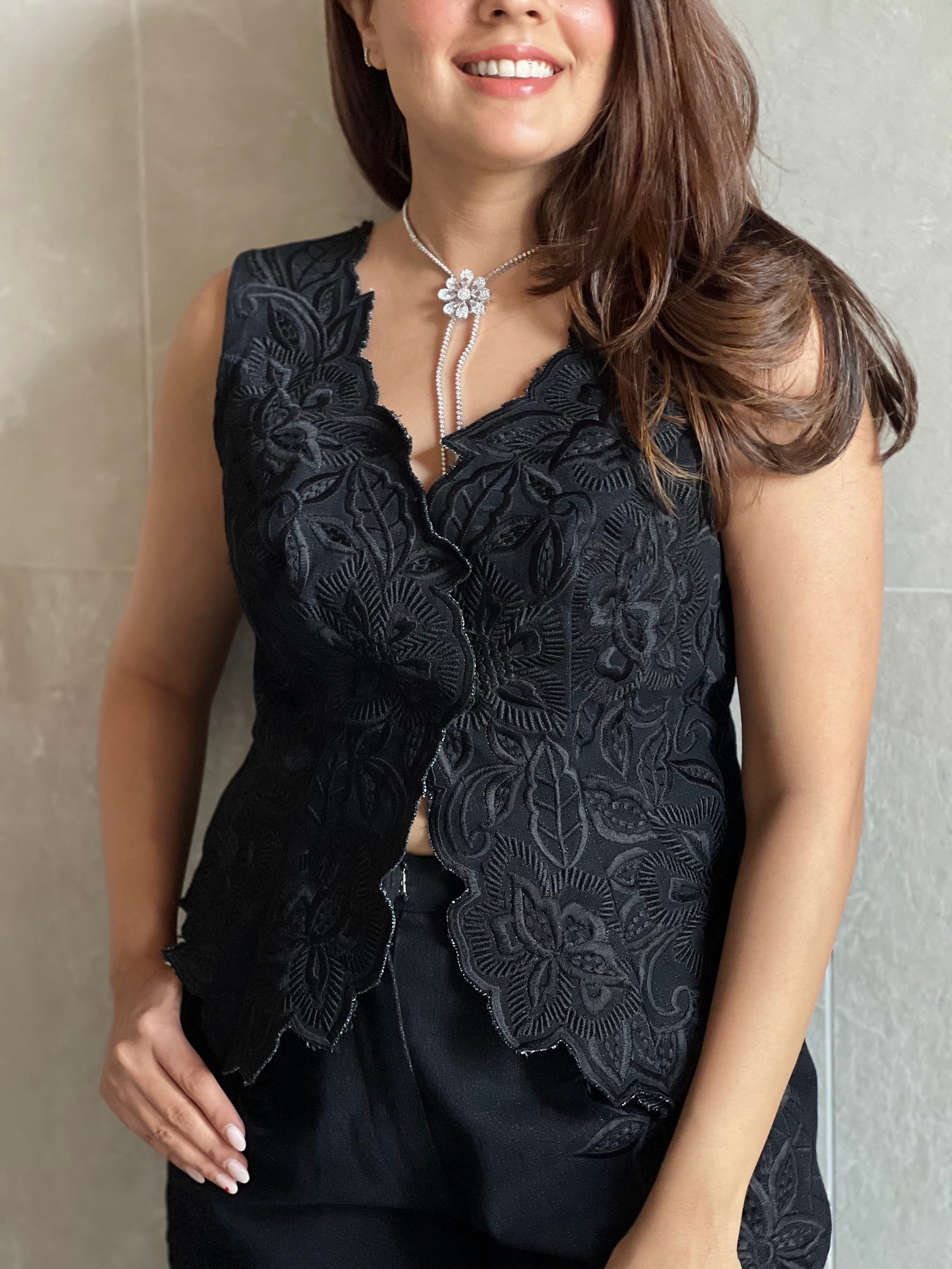 Black waistcoat