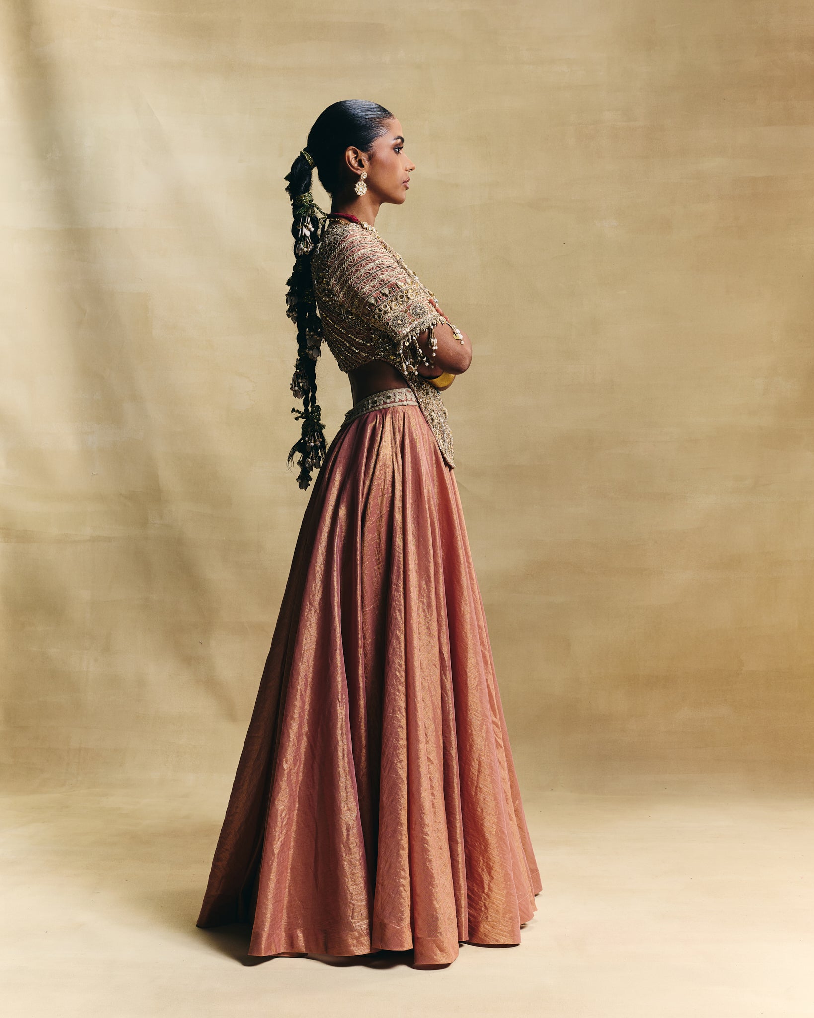 Peach lehenga set
