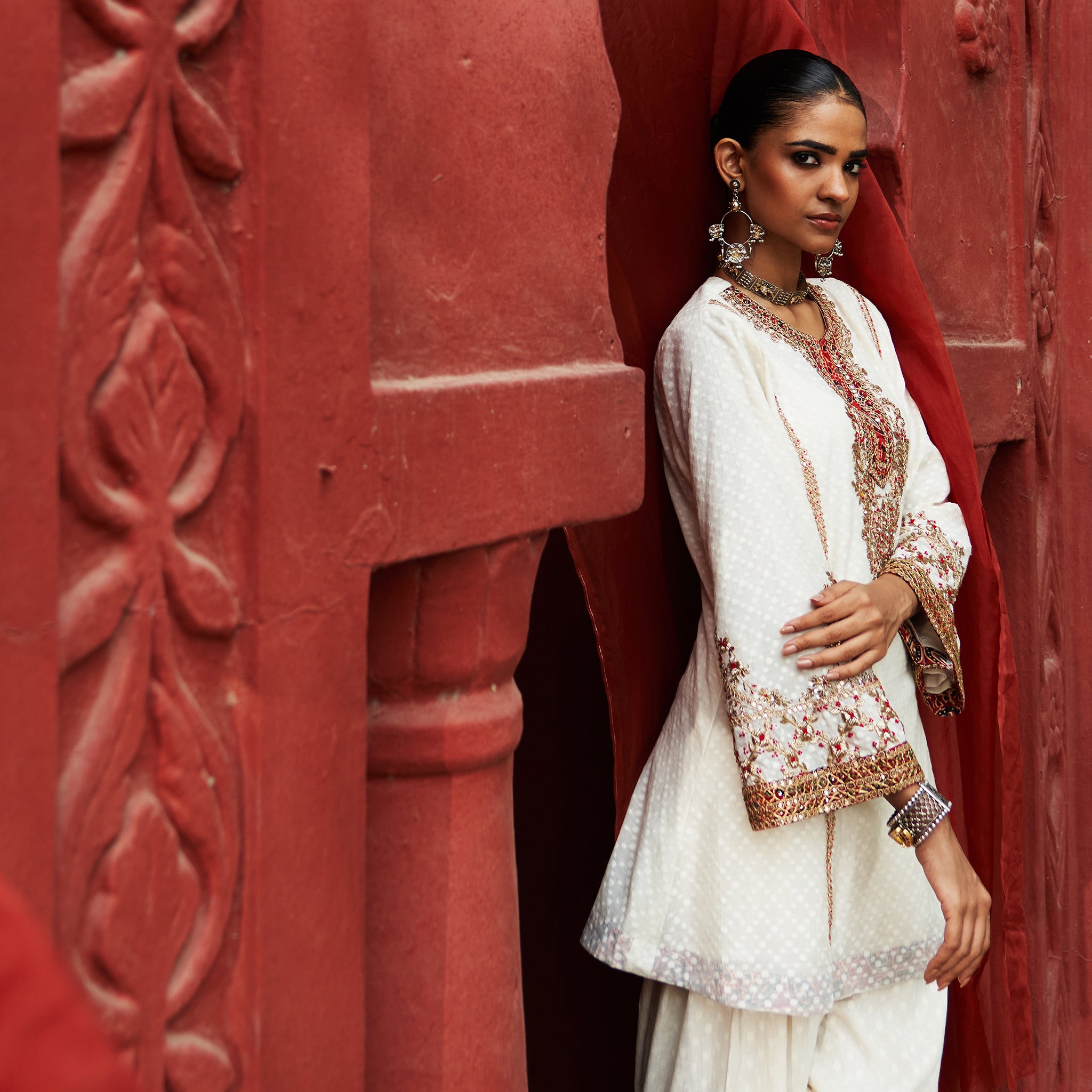 Short Ivory Kurta & Salwar