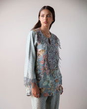 Load image into Gallery viewer, Blue printed Kurta &amp; Pants

