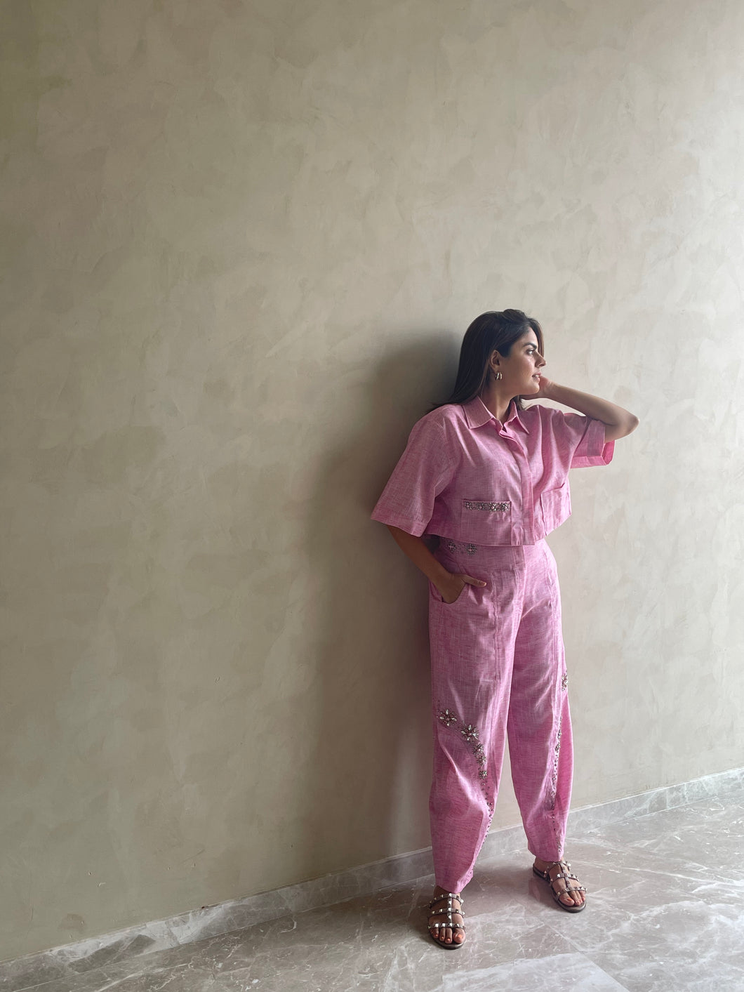 Pink Godet Pants