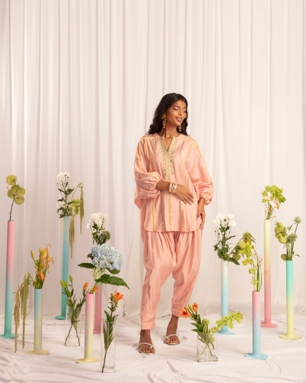 Pink Patch kurta + Salwar