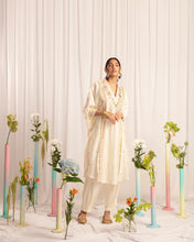 Load image into Gallery viewer, Ivory Kaftan Kurta + T pants
