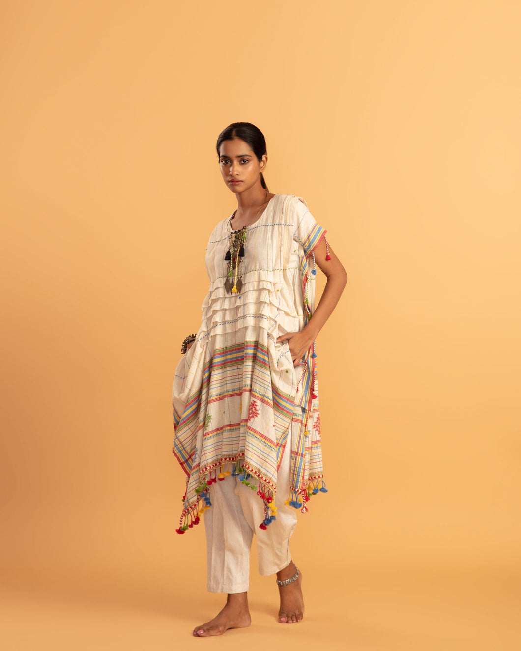 Beige kaftan set