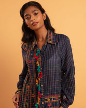 Load image into Gallery viewer, Blue Slit shirt + pants

