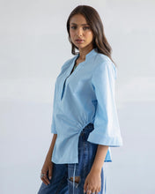Load image into Gallery viewer, Ice Blue Side Cut-Out Shirt
