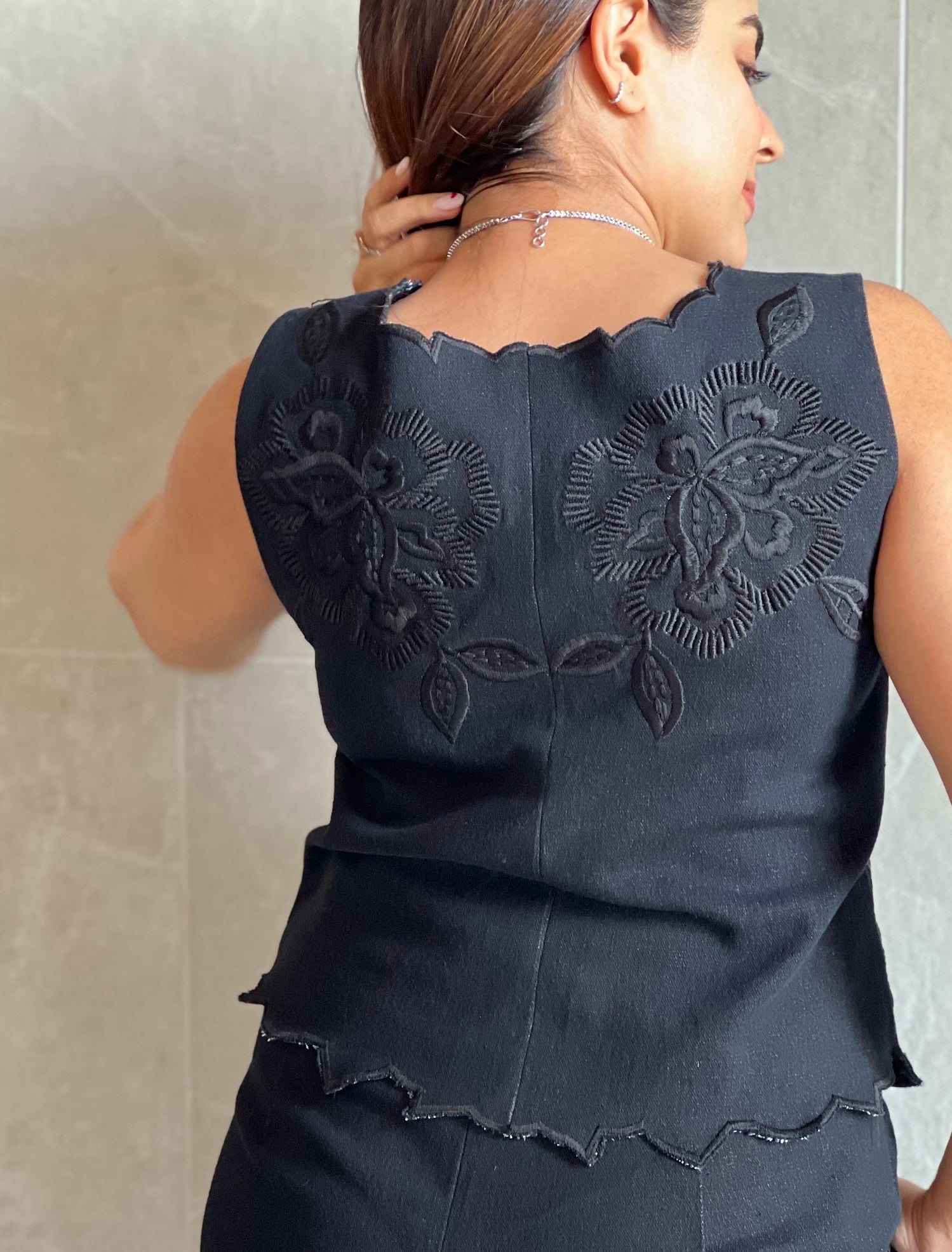 Black waistcoat