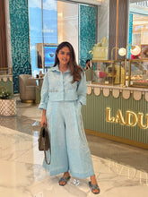 Load image into Gallery viewer, Blue Pleated Pants
