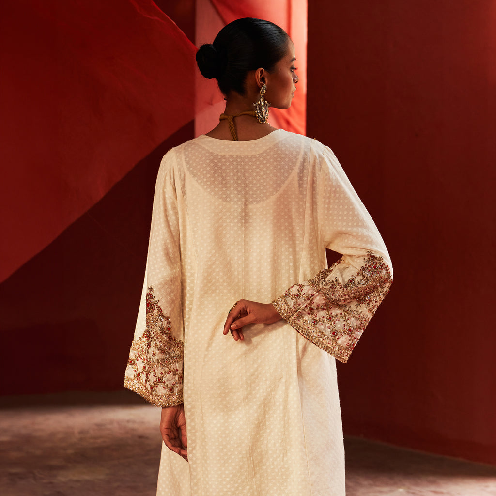 Ivory Anarkali & Pants