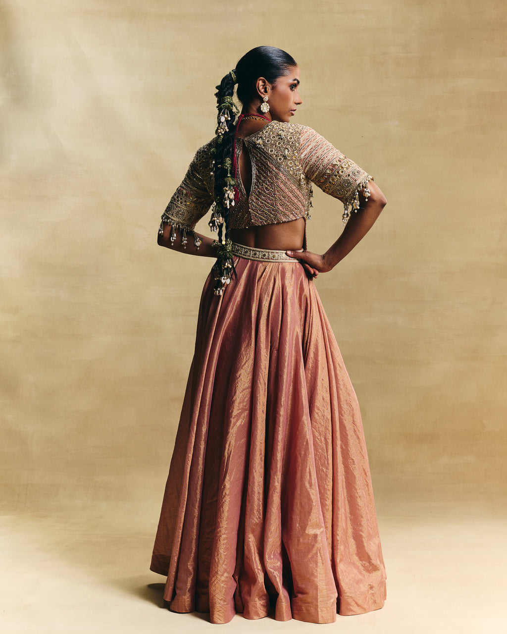 Peach lehenga set