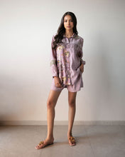 Load image into Gallery viewer, Purple printed Shirt &amp; Shorts
