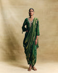Shirt, low crotch & pre stitched dupatta set