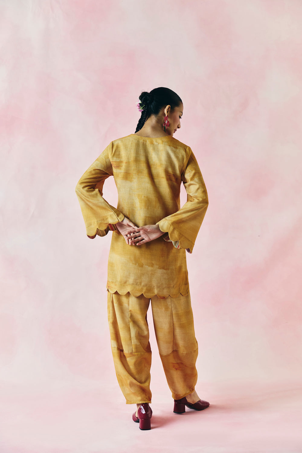 Saffron Petal Kurta Set
