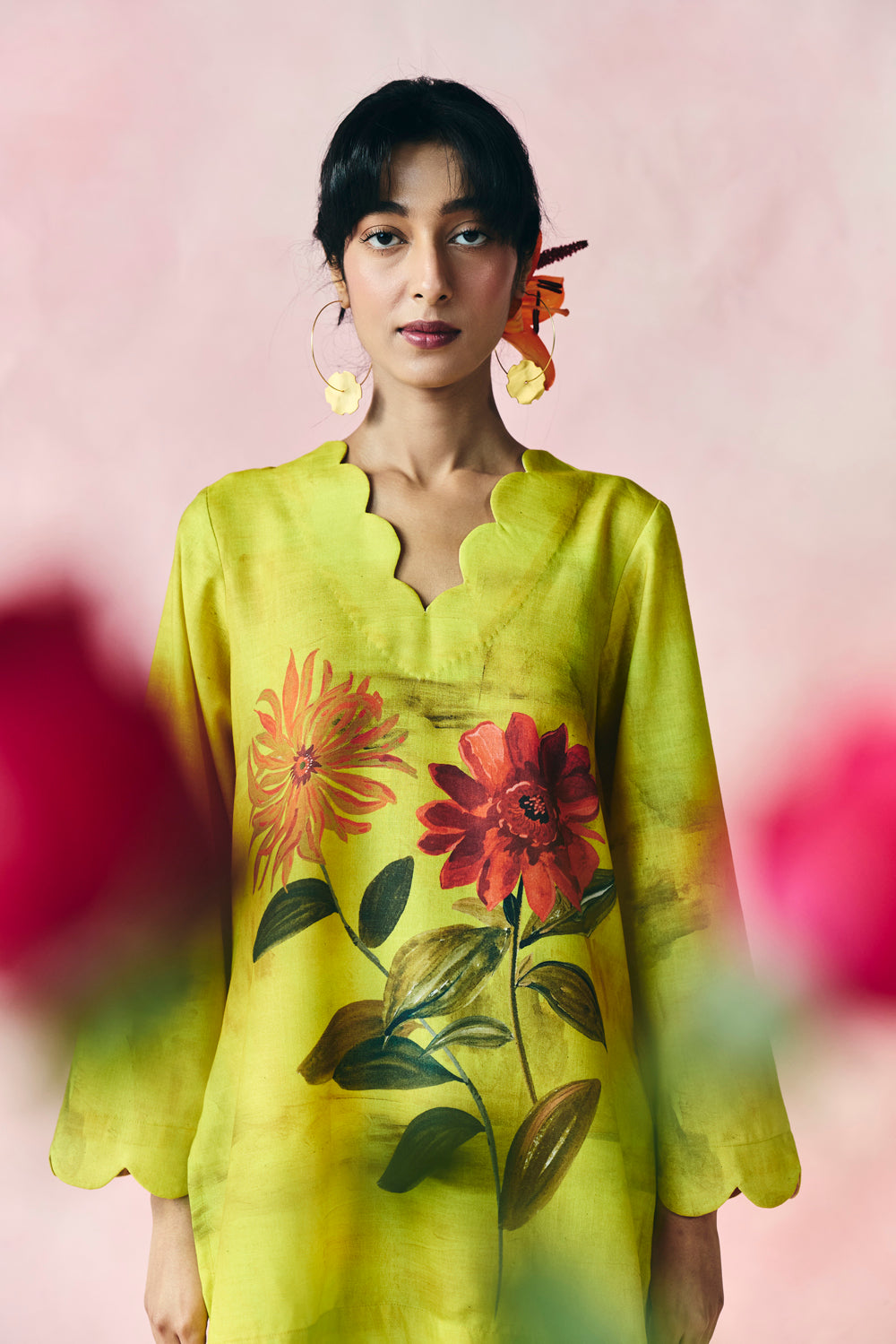 Lime Blossom Kurta Set