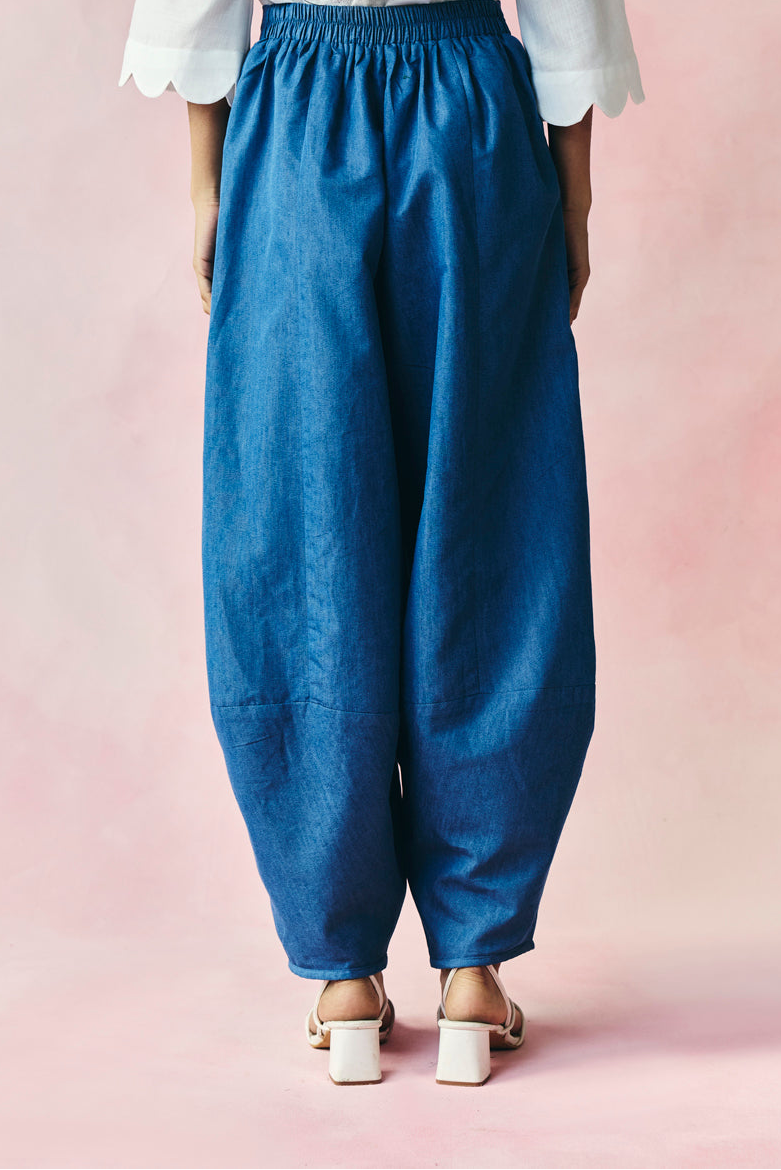 Denim Dart Pants