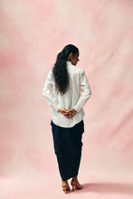 Load image into Gallery viewer, Ivory Appliqué Set With Denim Skirt
