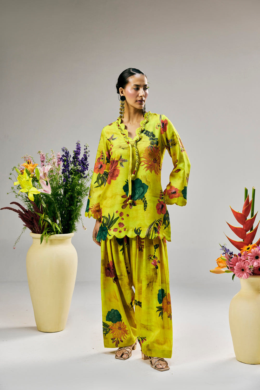 Lime Blossom Jaal Kurta Set