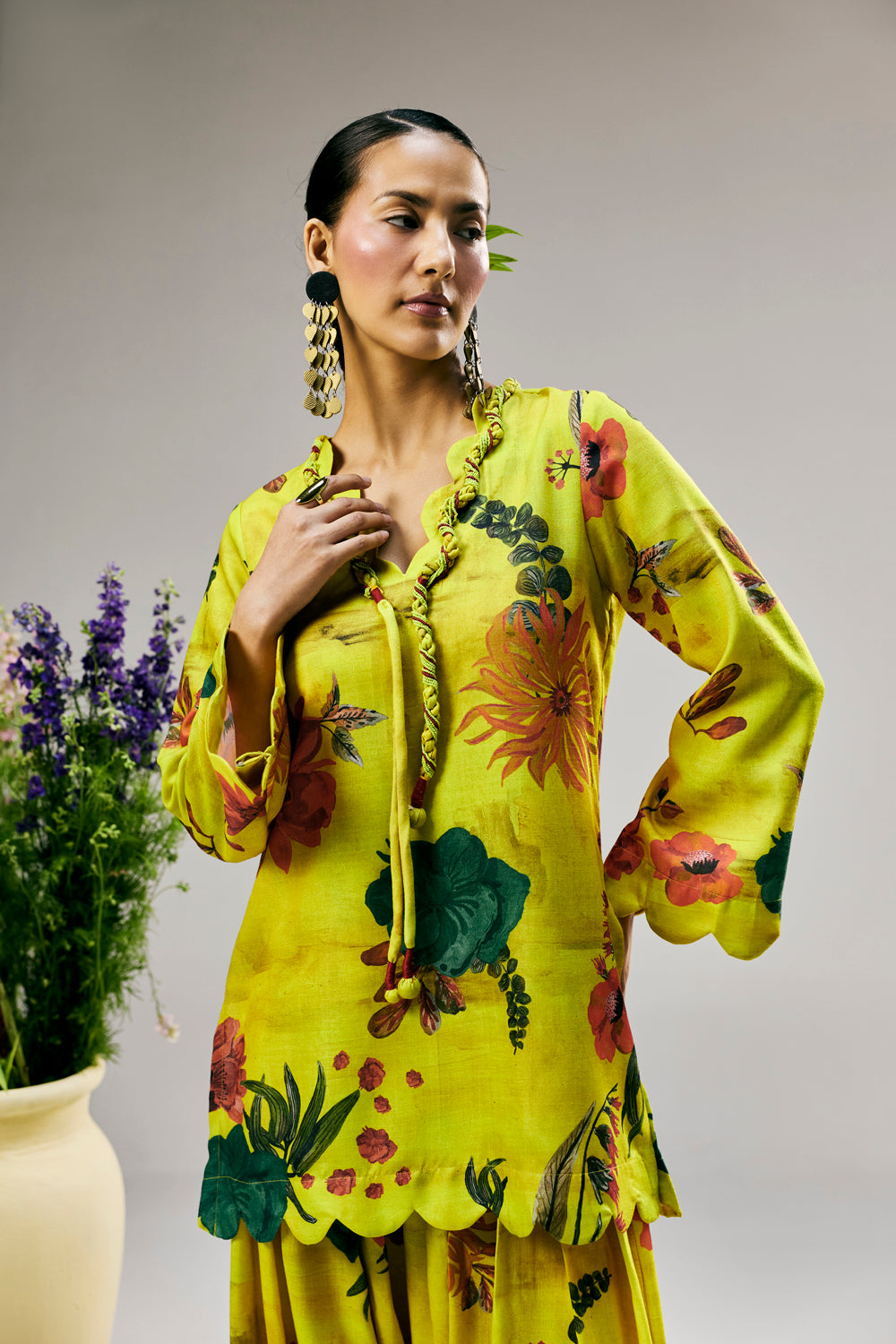 Lime Blossom Jaal Kurta Set