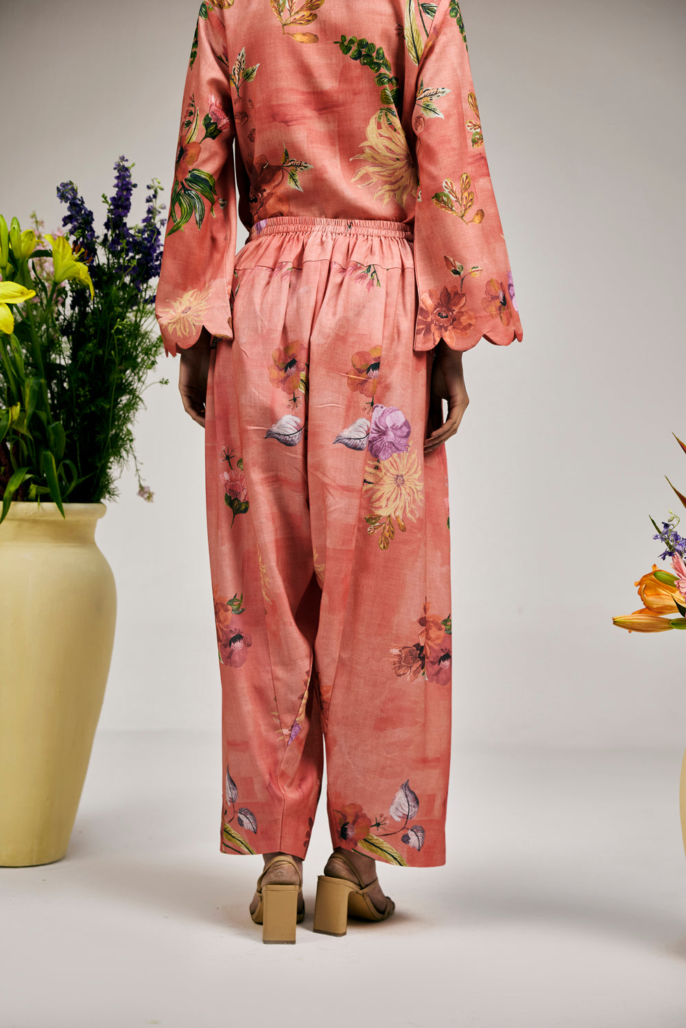 Terracotta Rust Jaal Kurta Set