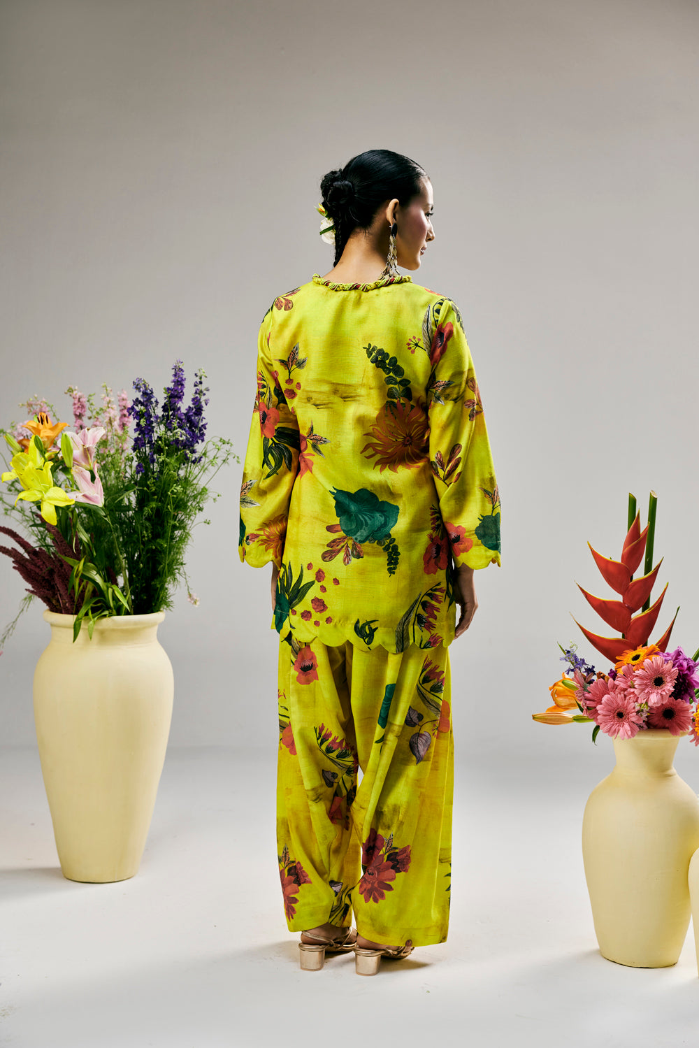 Lime Blossom Jaal Kurta Set