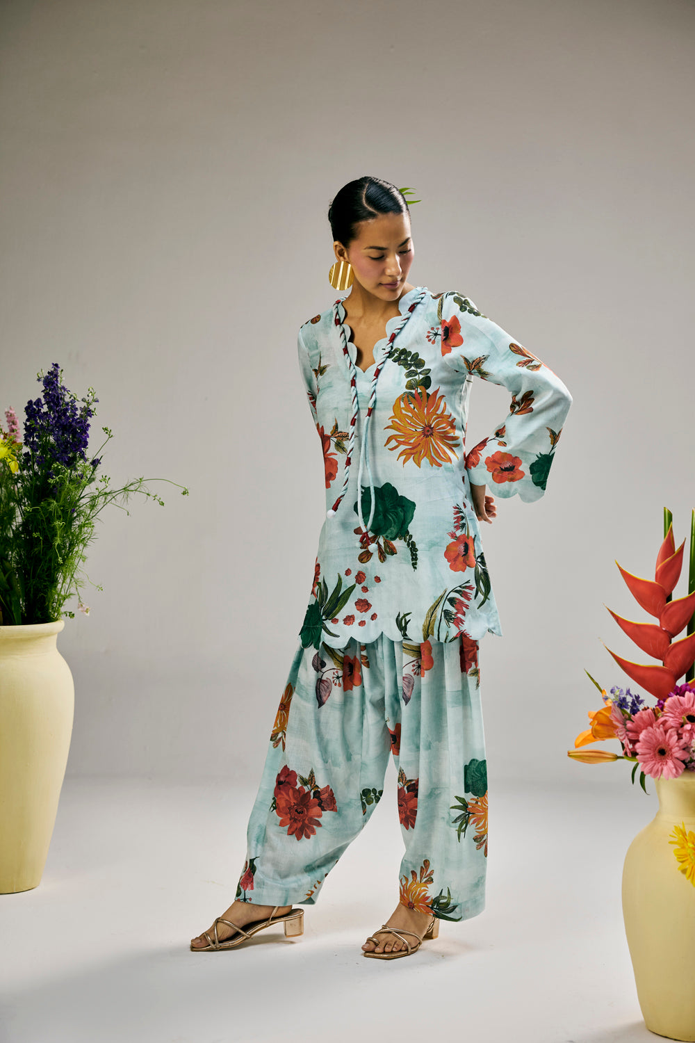 Bluebell Mist Jaal Kurta Set