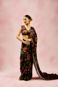Black Saree Set