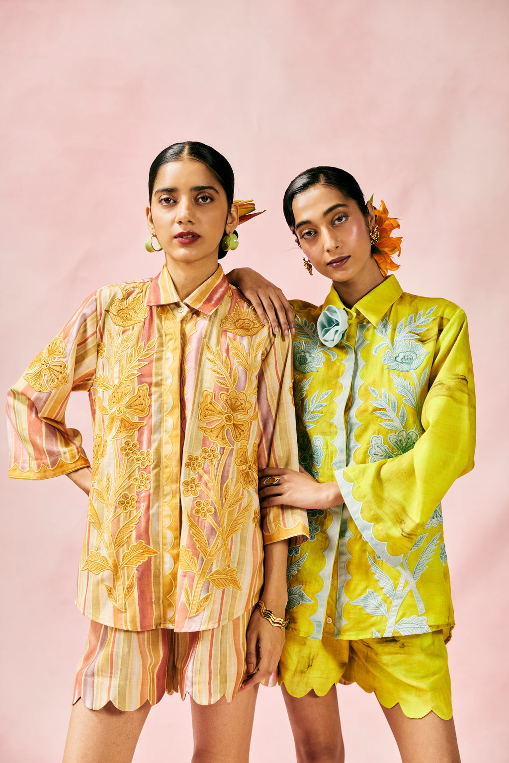 Lime Appliqué Co-ord Set