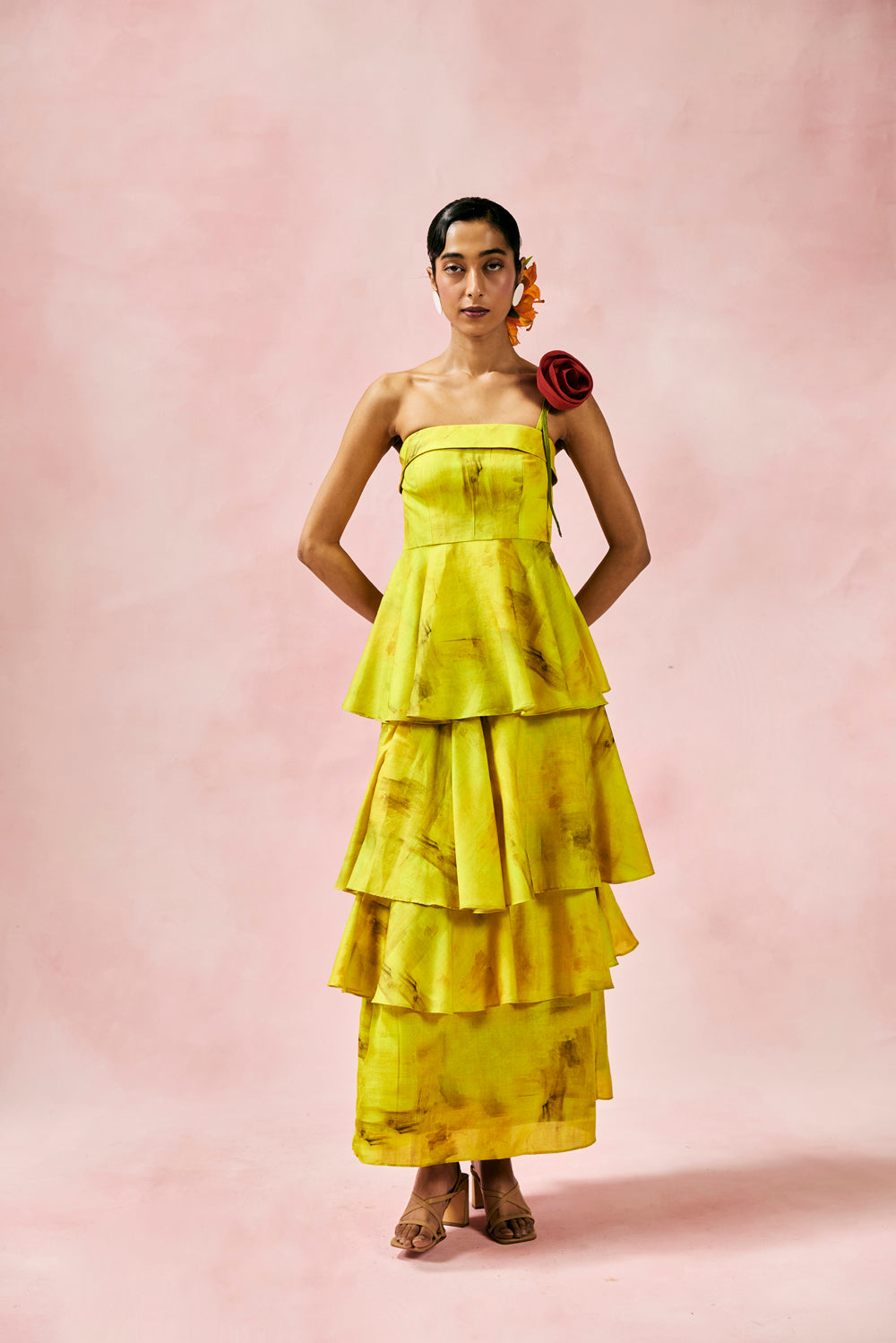 Lime Blossom Tired Dress
