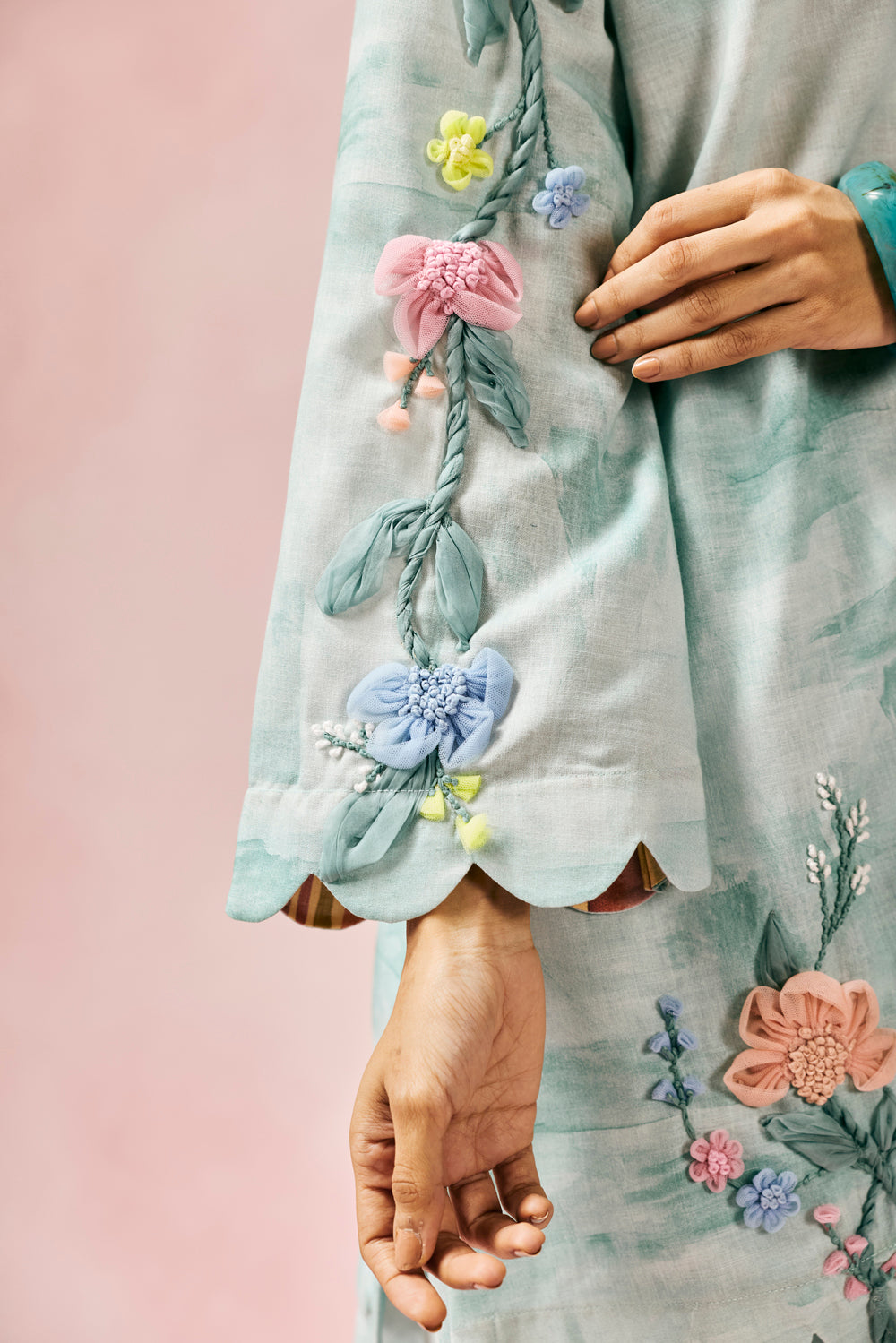 Blue Blossom Kurta Set