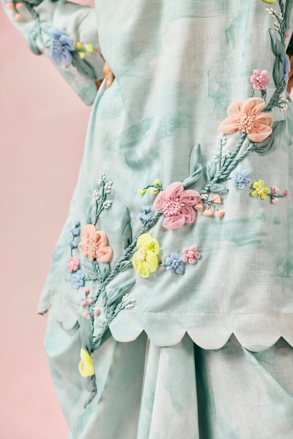 Blue Blossom Kurta Set