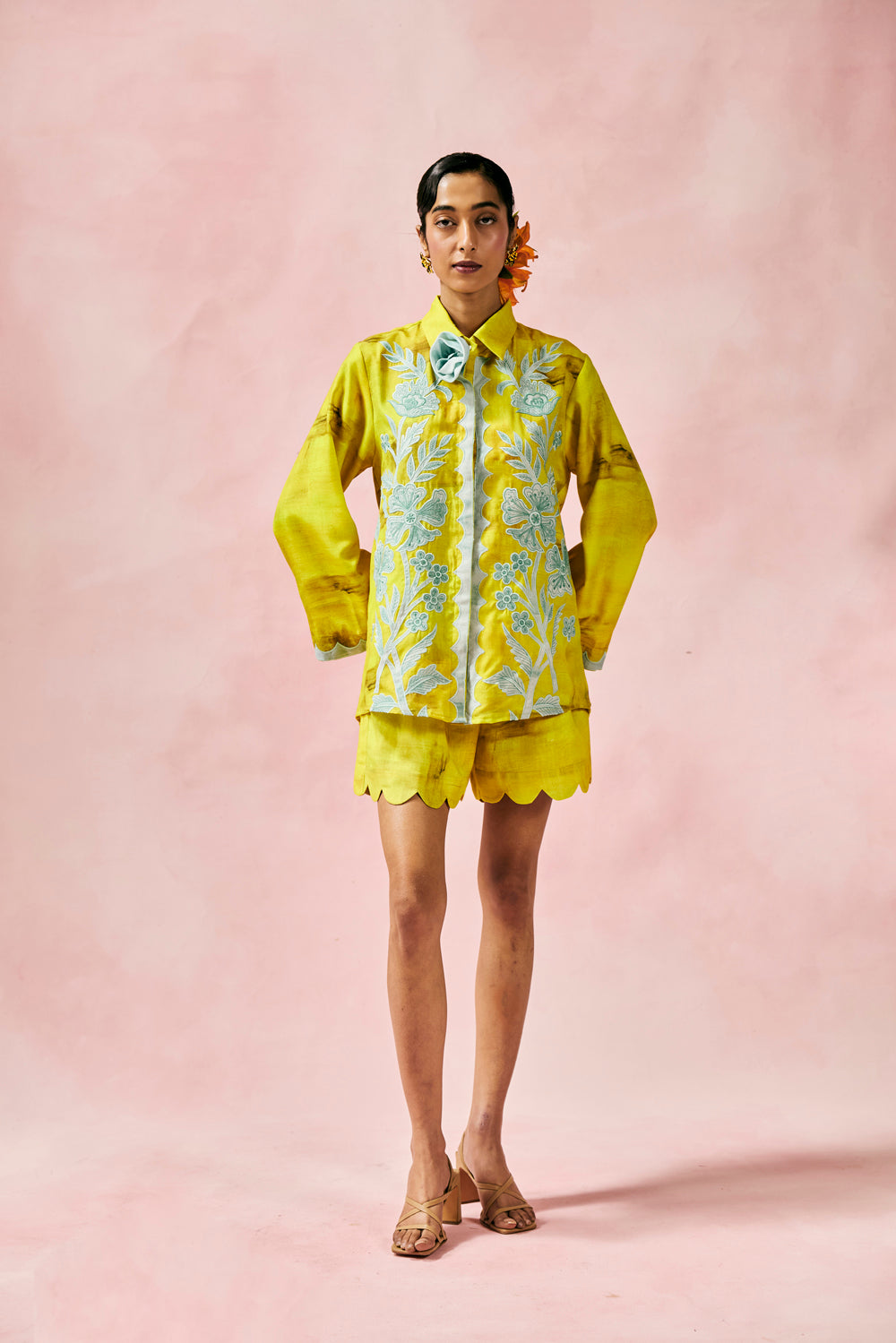 Lime Appliqué Co-ord Set