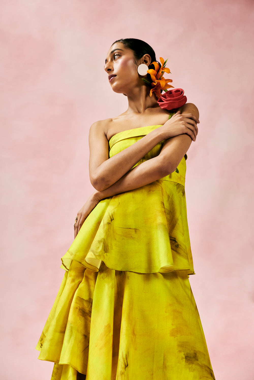 Lime Blossom Tired Dress