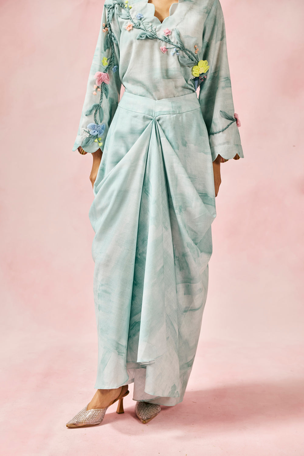 Blue Blossom Kurta Set