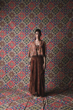 Load image into Gallery viewer, Brown - Gilet + Bustier + Draped Pants
