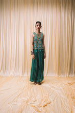 Load image into Gallery viewer, Teal - Layered Top + Pleated Pants
