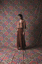 Load image into Gallery viewer, Brown - Gilet + Bustier + Draped Pants
