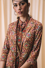 Load image into Gallery viewer, Brown - Jacket + Waistcoat Shirt + Draped Pants
