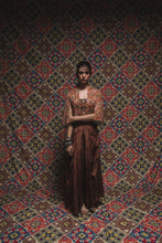 Load image into Gallery viewer, Brown - Gilet + Bustier + Draped Pants
