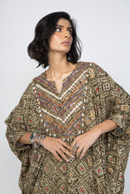 Load image into Gallery viewer, Grey Bandhani Kaftan Kurta &amp; Pants
