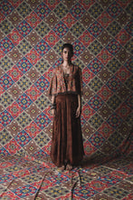Load image into Gallery viewer, Brown - Gilet + Bustier + Draped Pants
