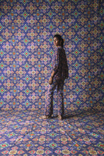 Load image into Gallery viewer, Blue - Short Kaftan Top + Flared Pants
