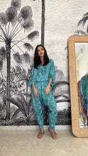 Load image into Gallery viewer, Teal - Kaftan top + Polo pants
