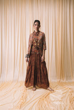 Load image into Gallery viewer, Brown - Jacket + Waistcoat Shirt + Draped Pants
