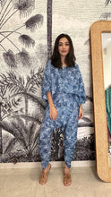 Load image into Gallery viewer, Blue - Kaftan top + Polo pants
