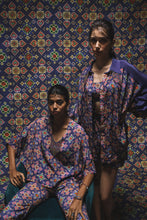 Load image into Gallery viewer, Blue - Short Kaftan Top + Flared Pants
